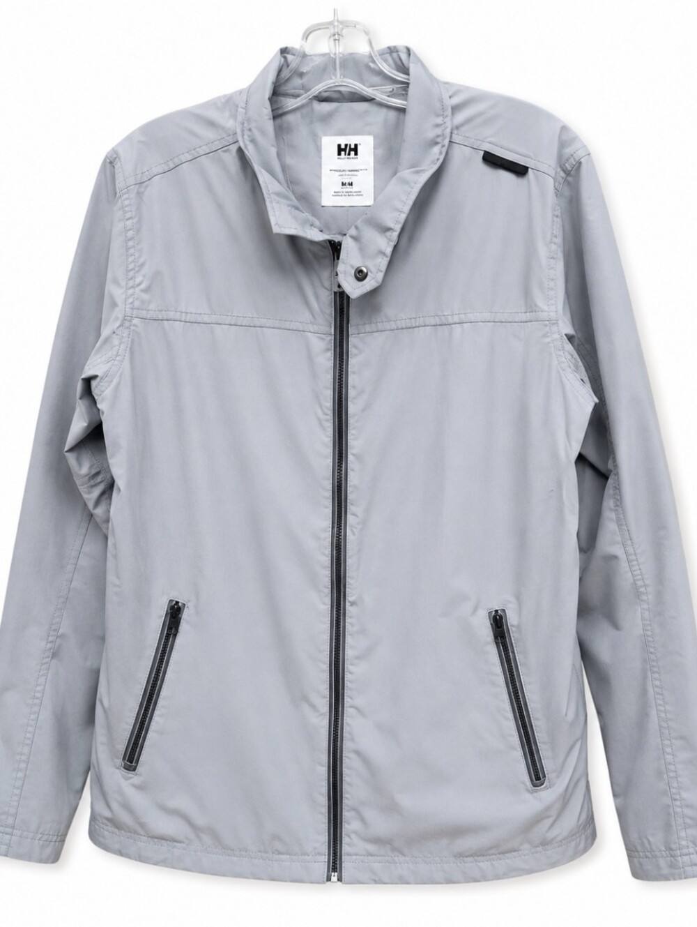Helly Hansen Men’s Gray Lightweight Full Zip Jacket Size M Windbreaker